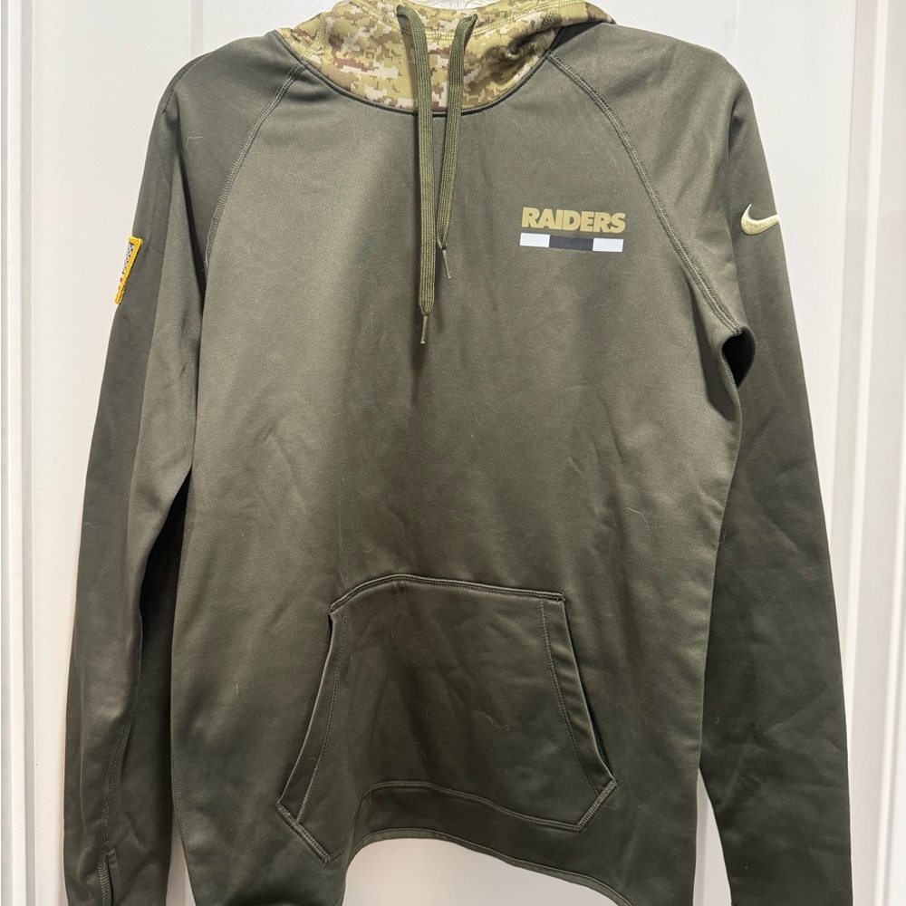 Nike Olive Hoodie with Camo Hood